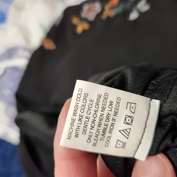 Charming Charlie Jumpsuit Romper Black Embroidered Bohemian, sz M - Picture 7 of 11